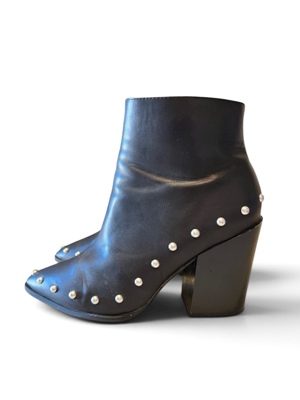 Nasty Gal Charlie Black Studded Bootie